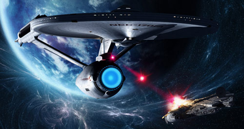 Star Trek Enterprise firing on the Death Star