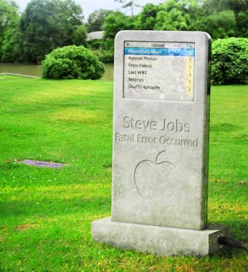 Steve Jobs' tombstone