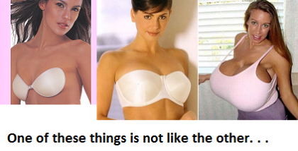 Women modeling strapless bras