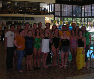 CU swim team alumni group photo