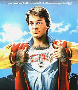 Teen Wolf movie poster with Michael J. Fox