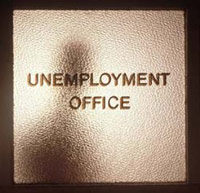 Unemployment office door window