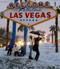 Snowing in Las Vegas