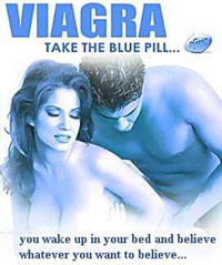 Viagra poster with man and woman