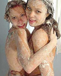 Naked girls covered in cake batter
