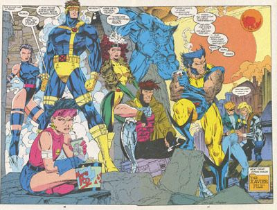 X-Men poster with Rogue and Jim Lee