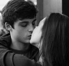 Guy and girl kiss badly