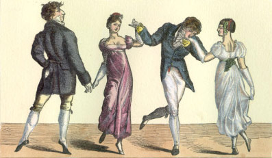 Old school dancing in 19th century