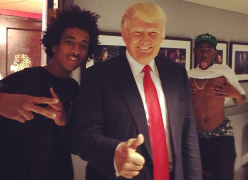 Donald Trump with two rappers