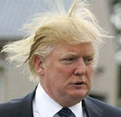 Donald Trump with crazy hair-do