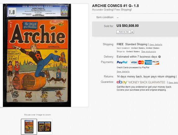Ebay Archie #1 comic book