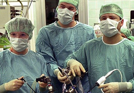 German surgeons operating in hospital