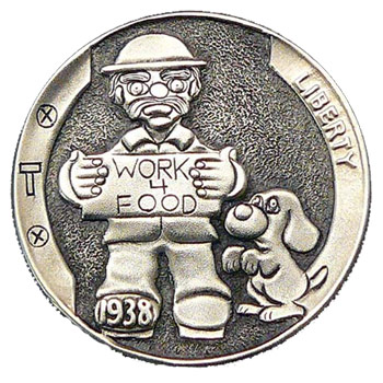 Homeless guy on a US nickel