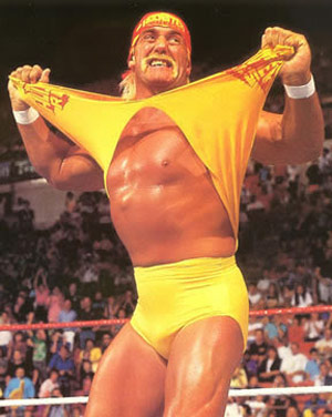 Hulk Hogan ripping his shirt open