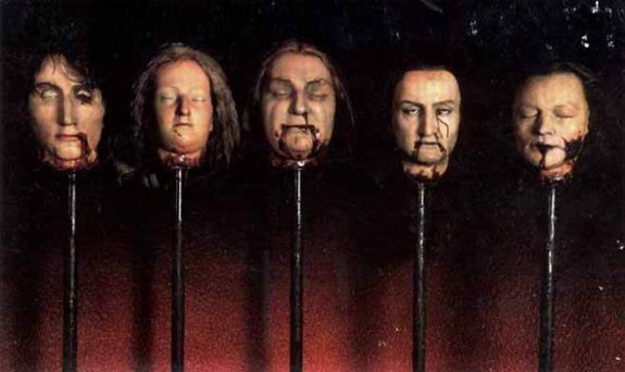 Impaled heads on rods