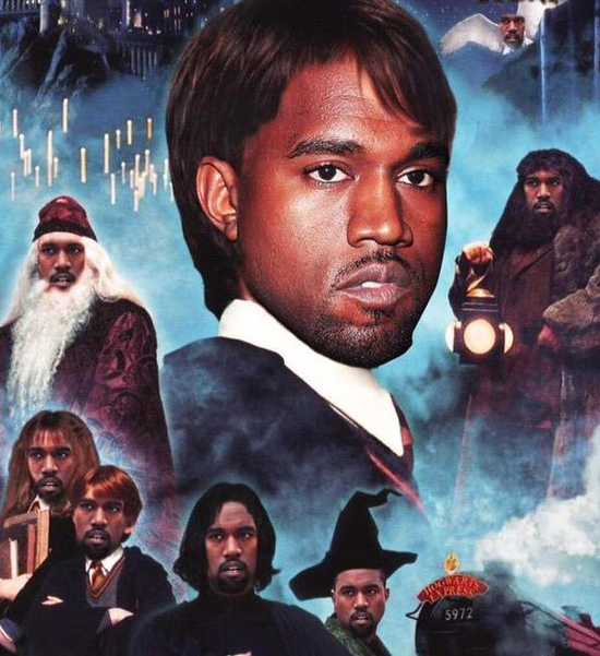 Kanye West as Harry Potter 
