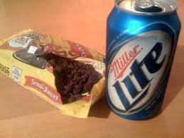 Miller Lite with chocolate