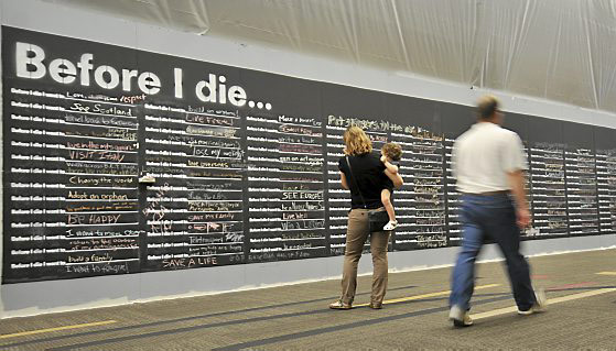 Before I Die... interactive mural list