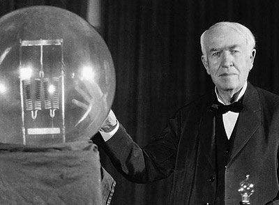 Thomas Edison huge light bulb