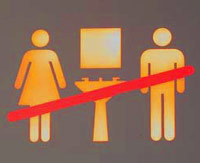 Airplane lavatory occupied sign