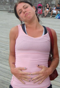 Ashley Garmany has a food baby