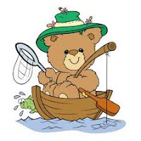 Bear in a boat cartoon
