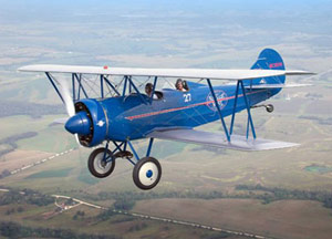 Bi-plane in the air