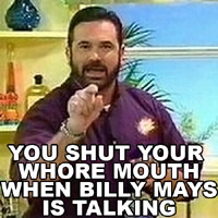 Billy Mays talking on an infomercial