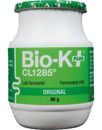 Bio K Plus yogurt bottle