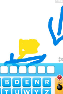 Blue saucer on Draw Something