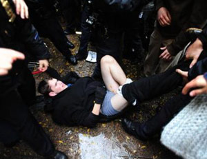 Boy being bullied on the street