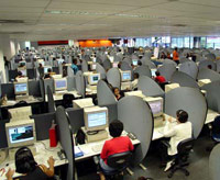 Call center cubicles