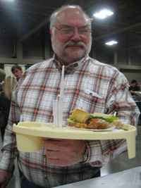 Carry a buffet tray
