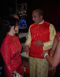 Dirty Mike in Chinese wedding costume