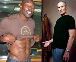 Clint Eastwood and Terrell Owens in gay pose