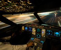 Airplane cockpit