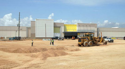 Construction of a new shopping mall