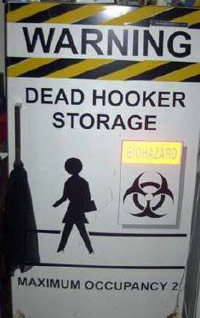 Dead hooker refrigerator storage