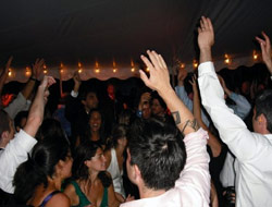 People dancing at the wedding reception