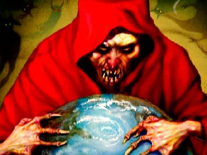 Devil holding the Earth