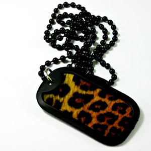 Leopard dog tag