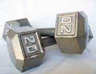 20-pound dumb bells