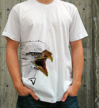 Eagle on a white tshirt