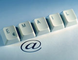 EMAIL spelled out on a keyboard