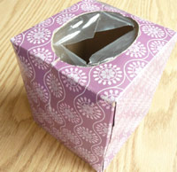 Empty tissue box