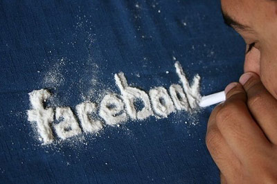 Snort cocaine off mirror in Facebook shape
