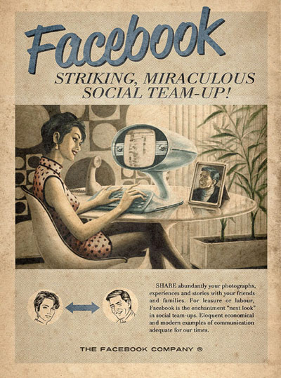 Retro Facebook ad