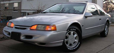 1995 Silver Ford Thunderbird car