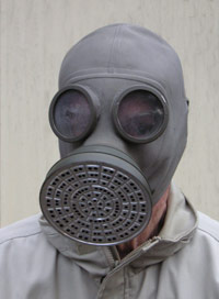 Gas mask from World War I