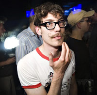 Hipster sporting a handlebar mustache